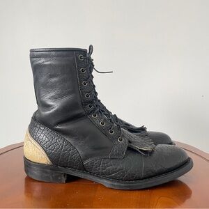 Boulet Men’s Rawhide Roper Cowboy Boots | US 10.5